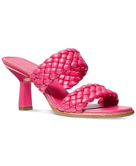 michael kors pink mules|michael kors amelia mule.